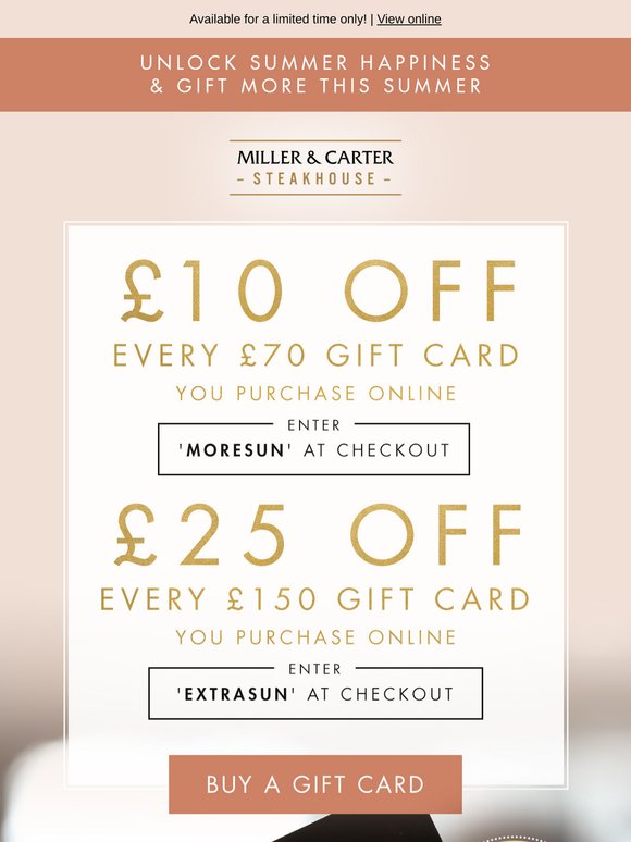 —, up to £25 off gift cards inside! 🤩
