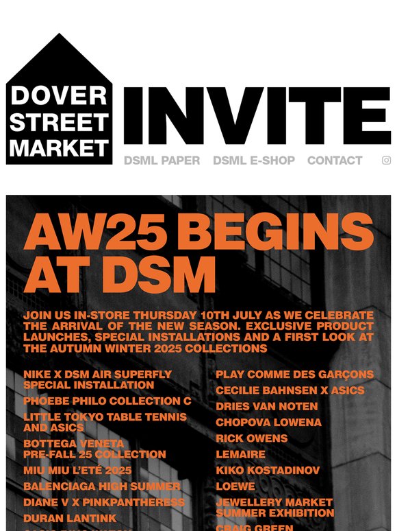 AW25 begins at DSM