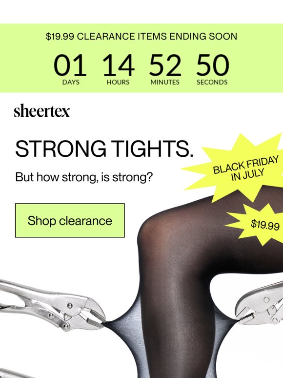 TWO DAYS LEFT OF STRONG TIGHTS ON SALE.