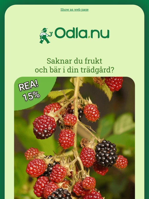 15% rabatt på ett stort urval av v��xter 🌺