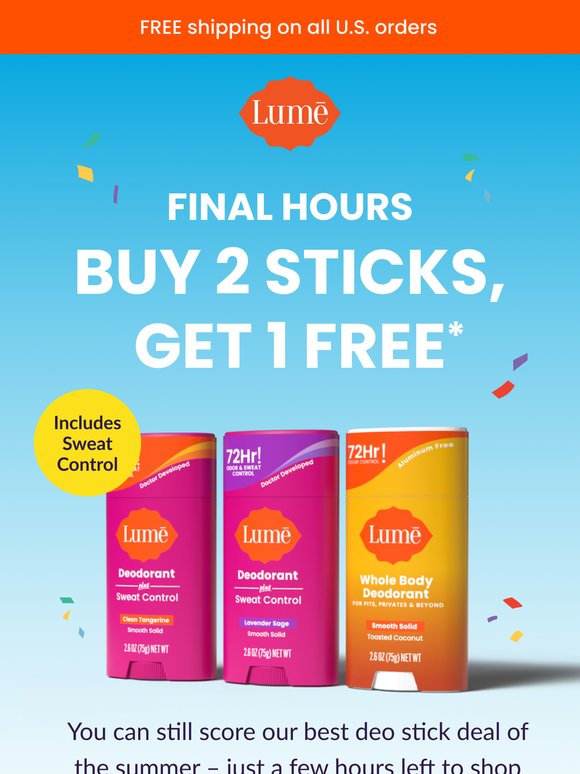 FINAL HOURS: Buy 2, Get 1 FREE Sticks! 🚨