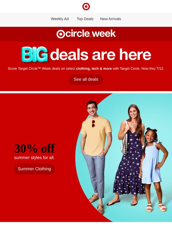 Save 30% on summer style during Target Circle Week ❤️