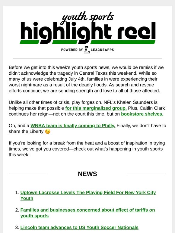 Youth Sports Highlight Reel: A headline palette cleanser