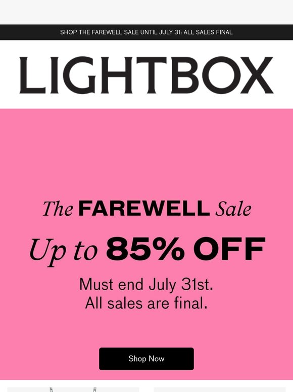 Shop The Farewell Sale