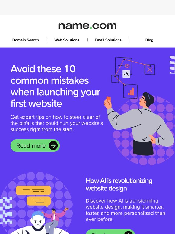 10 common mistakes when launching your first website
