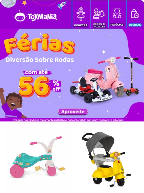 🛴 Diversão sobre rodas com até 56%OFF| Só aqui 👀