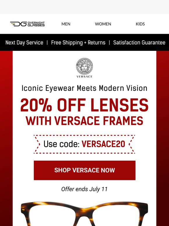Versace Looks. Lens Savings. 🔥
