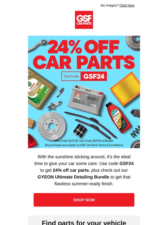 24% Off Car Parts ☀️ Shine Inside & Out