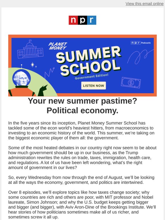 Planet Money Summer School is back!
