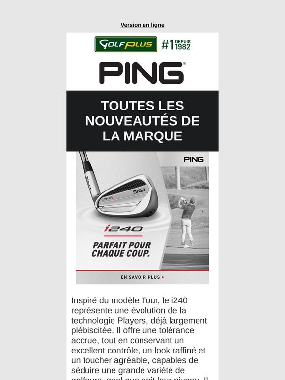 Des nouveautés Ping vous attendent cette semaine ⛳ !