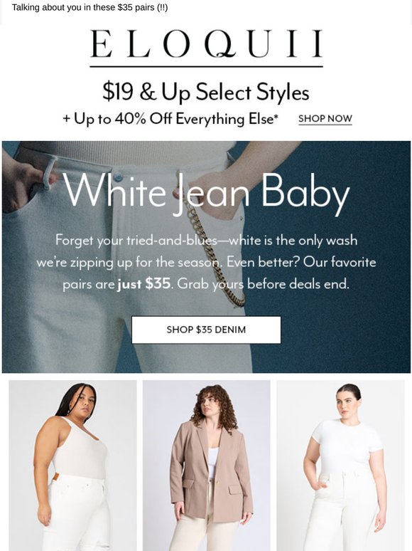 WHITE JEAN BABY