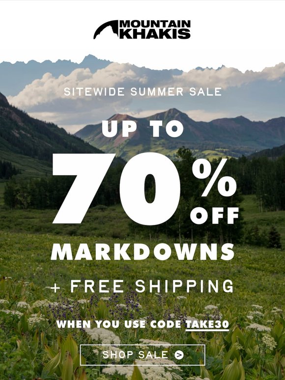 STARTING NOW - Up To 70% Off Markdowns