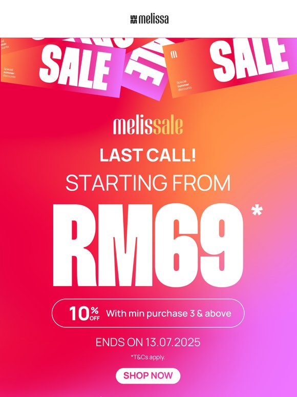 RM69 Melissa Shoes – Last Call, Grab Yours Now! 🛒🔥