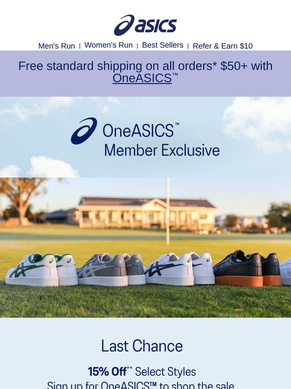 Final day to save with OneASICS™ ⏰