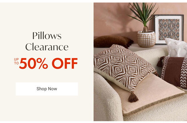 Pillows Clearance Category Up to 50% OFF - Shop Now