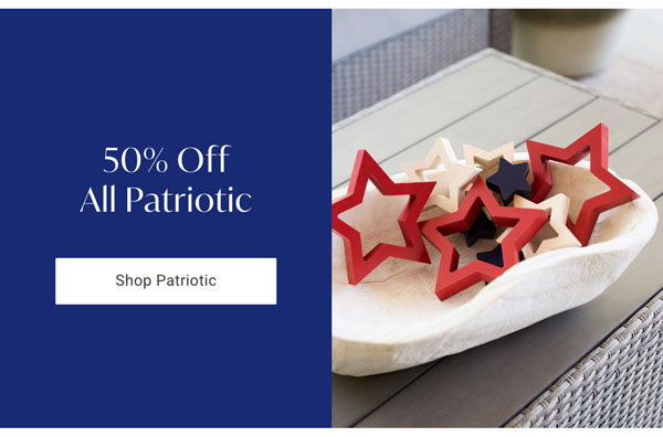 50% Off All Patriotic - Shop Now