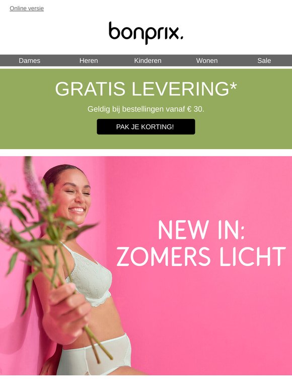 Open nu & pak gratis levering