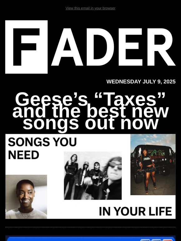 Geese’s “Taxes” and the best new songs out now and more...