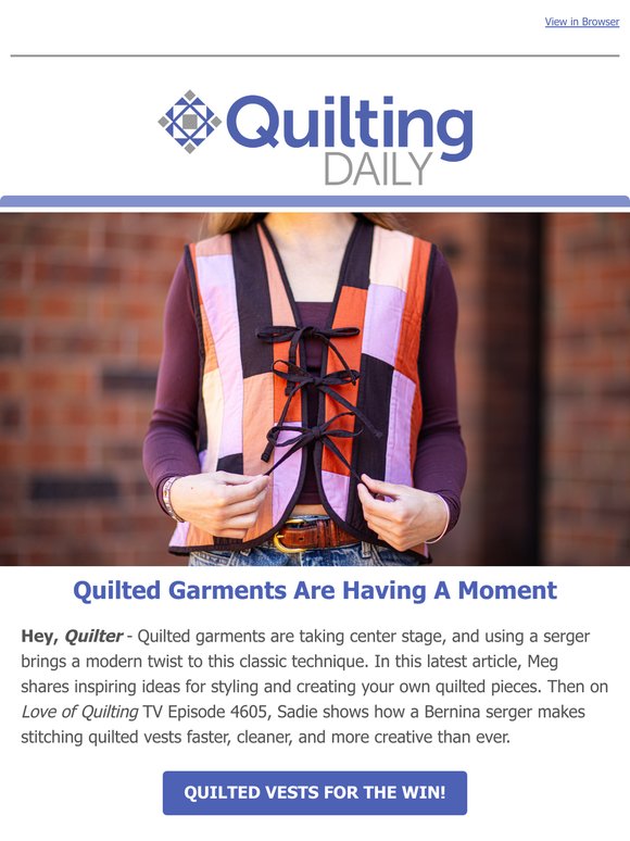 Quilt it, Serge it, Wear it!
