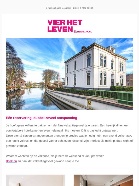 Maak van je diner een minivakantie 🛏️✨