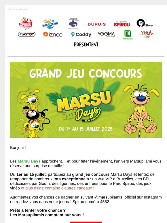 Grand Jeu Concours Marsu Days
