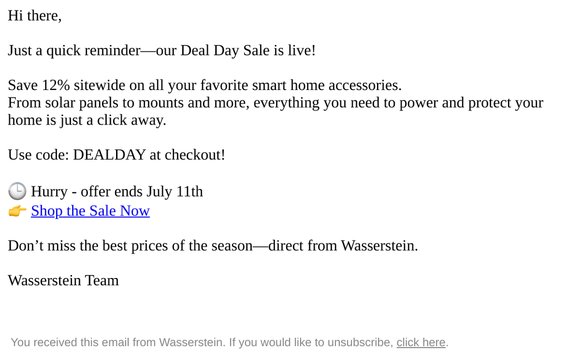 🎉 Don't Miss Our 12% Off Deal Day!