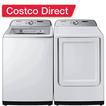 Samsung 5.0 cu. ft. Top Load Washer with Active WaterJet and 7.4 cu. ft. Dryer with Sensor Dry Laundry Package