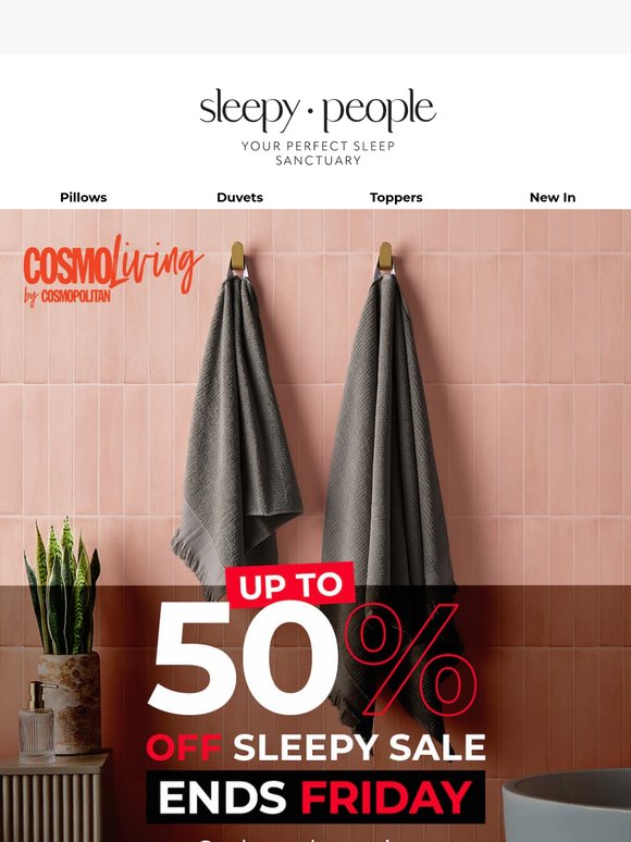 Ready, set, pamper! Up to 50% off in our sale event! 🛍️