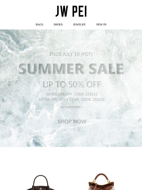 Ends July 10 (PDT)⏰Up to 50% Off Summer Sale