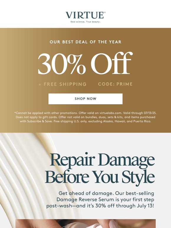 Save 30% While Reversing Damage