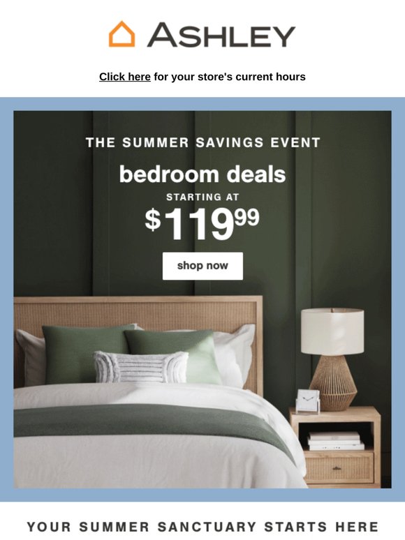 Bedroom Deals From $119.99 🌊 drift off to savings