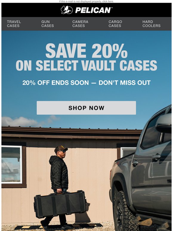 Save 20% on Select Vault Cases + Free Shipping