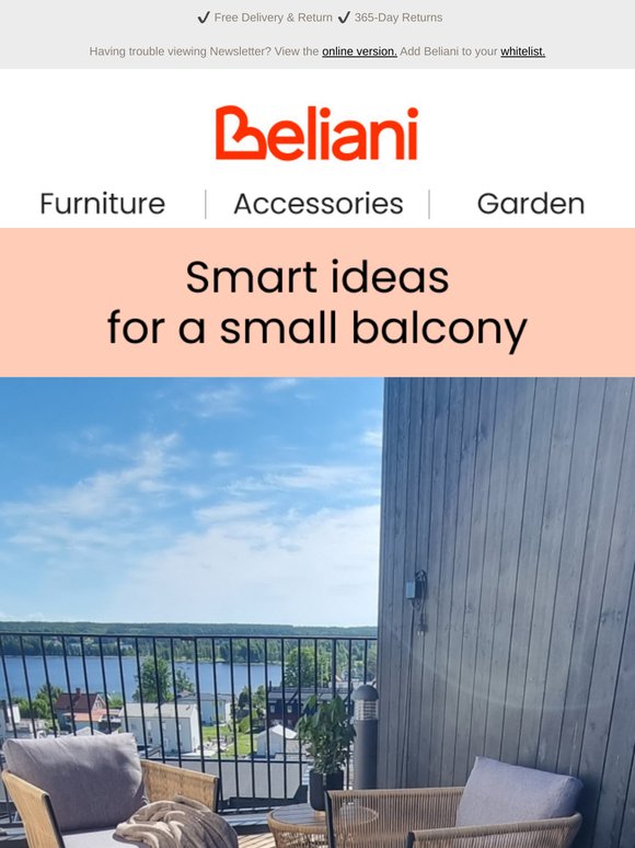 Small balcony, big style: shop furniture that fits perfectly ☀️