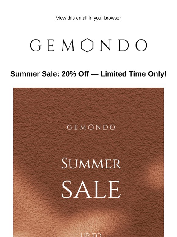 Now's your chance! 20% off SALE☀️