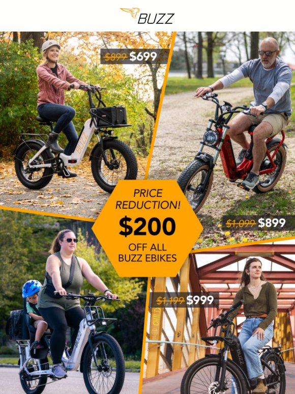 New Prime Pricing on Buzz Ebikes | $200 OFF