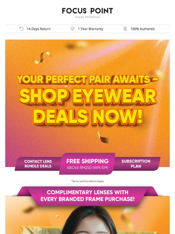 Your Perfect Pair Awaits~ Shop Eyewear Deals Now!