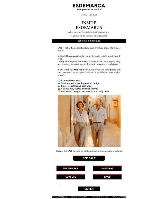 Inside Esdemarca ✨ Sale that transforms your wardrobe