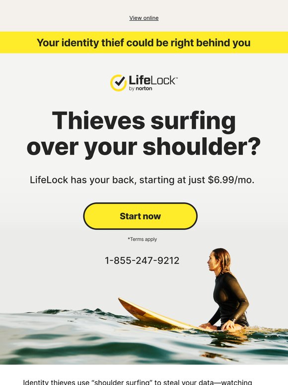 Don't let identity theft crash your summer. 🏄