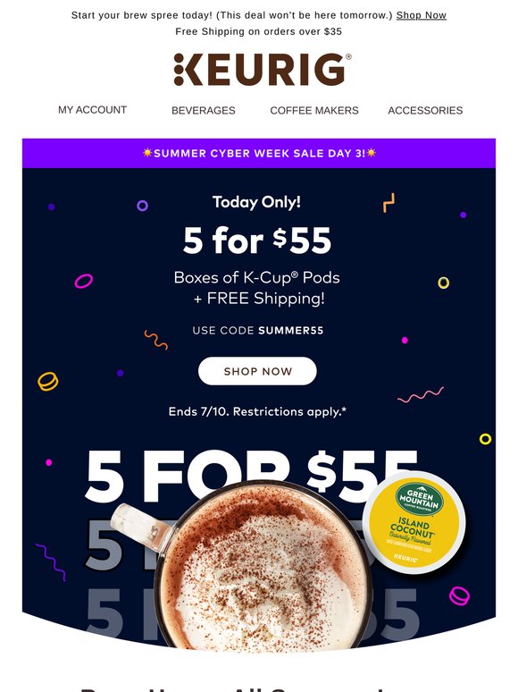 Grab 5 for $55. 🌞 Summer Cyber deal #2 just dropped!