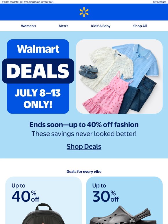 It’s ON! Up to 40% off fashion 🤩