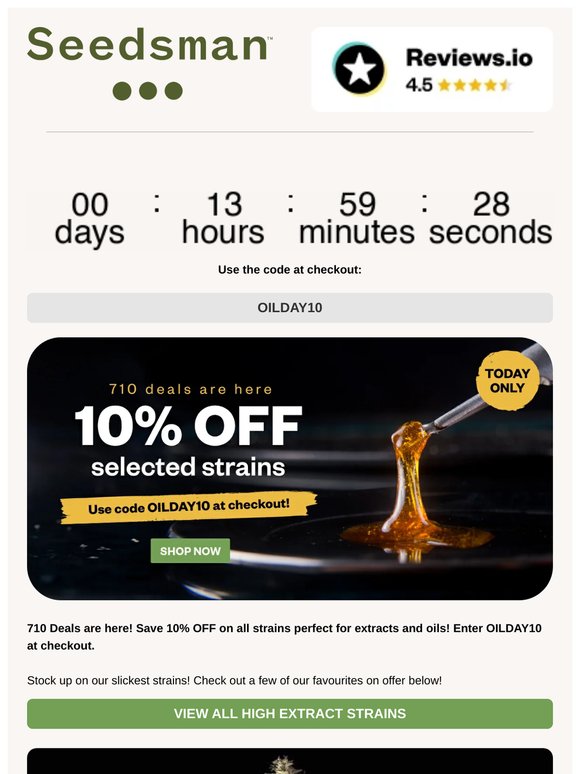 🧪 10% Off Top Extract Strains 🧪