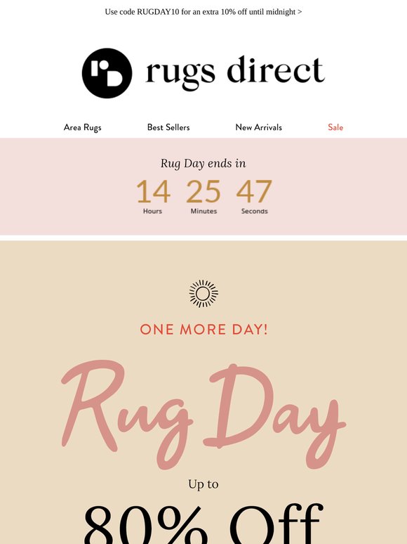 ONE MORE DAY → Rug Day Deals