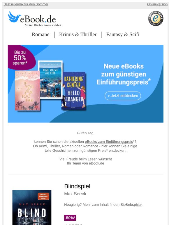 Neue eBooks zum günstigen Einführungspreis 😍