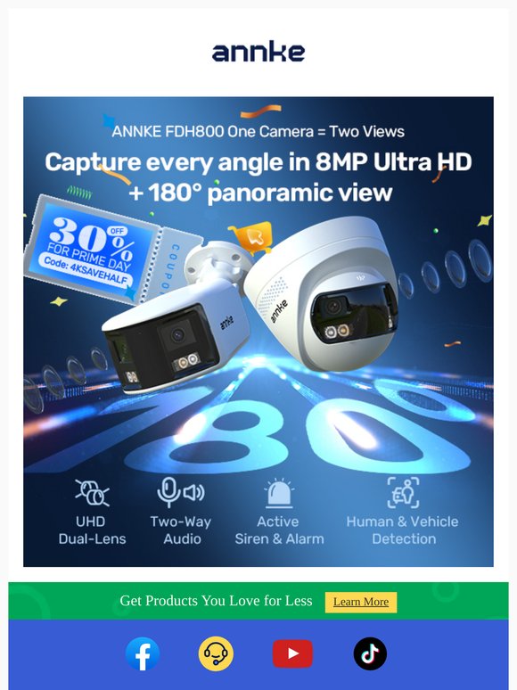 8MP, 180° View & 30% OFF – Meet FDH800！