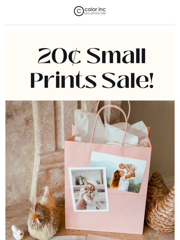 Can’t-miss sale on small prints>>