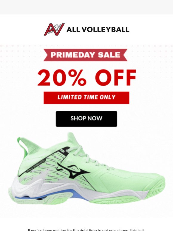 20% Off Volleyball Shoes — Prime Day Only