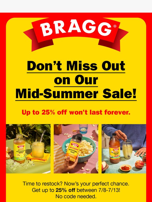 Don’t Forget! Up to 25% Off