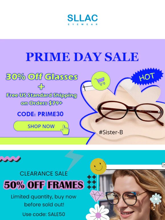 🔴Prime Day Sale: 30% Off Glasses + ✈️Free US Standard Shipping on Orders $79+