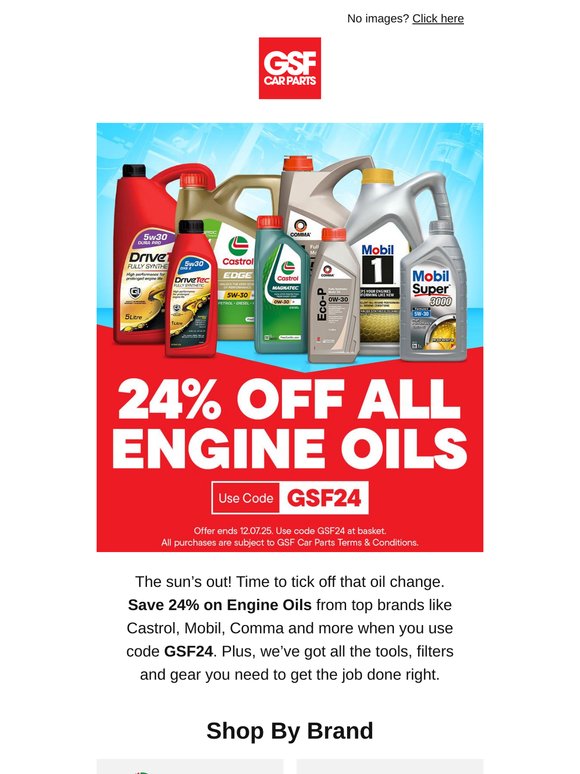 24% Off ALL Engine Oils! Let's Get It Done