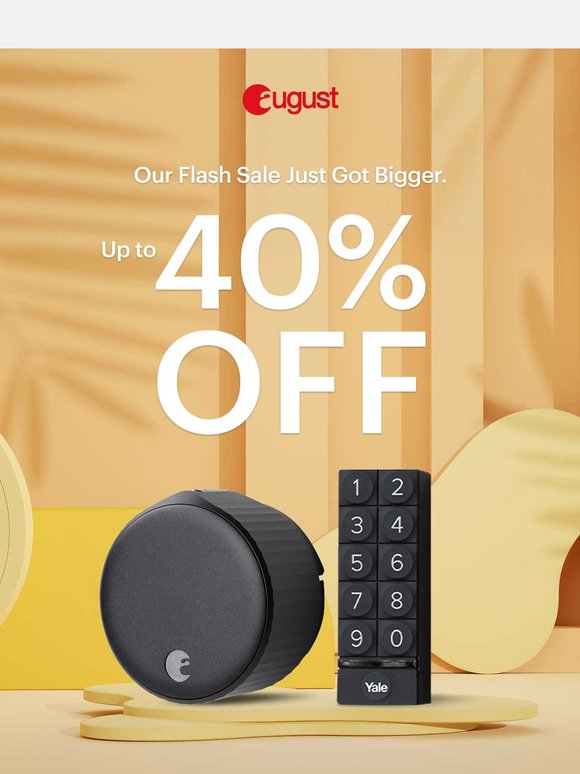 2 DAYS LEFT | Smart Lock Flash Deals—Up to 40% Off!